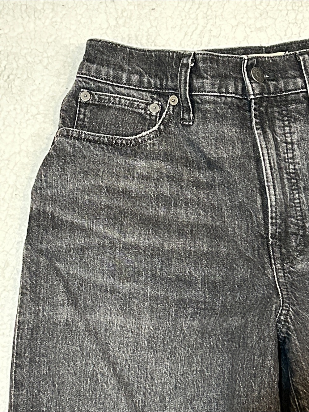 Madewell The Perfect Vintage Wide Leg Crop Jean size 27 Robles Wash Black - Picture 3 of 16